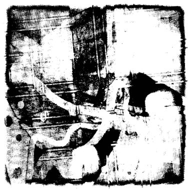 Farklı desenlere sahip soyut grunge arkaplanı, siyah ve beyaz 