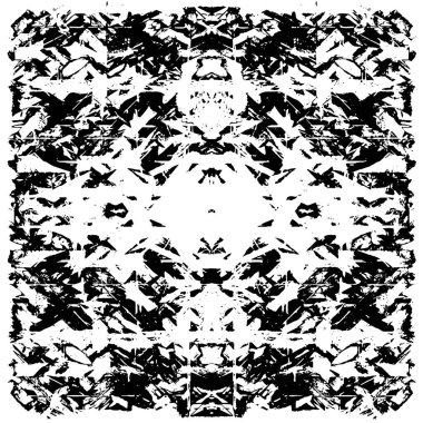 Farklı desenlere sahip soyut grunge arkaplanı, siyah ve beyaz 