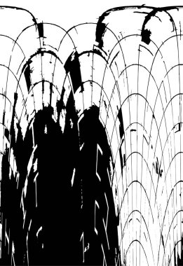 Farklı desenlere sahip soyut grunge arkaplanı, siyah ve beyaz 