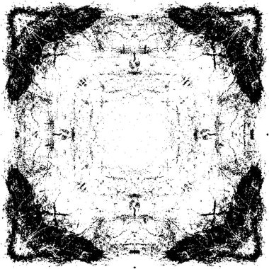 Eski soyut siyah beyaz arkaplan, grunge dokusu