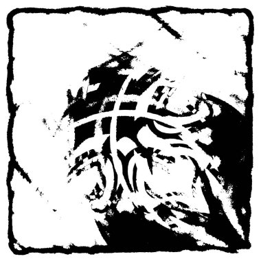 Eski soyut siyah beyaz arkaplan, grunge dokusu