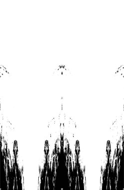 Grunge dikey olarak simetrik siyah beyaz doku. Tek renkli yıpranmış kaplama deseni. 