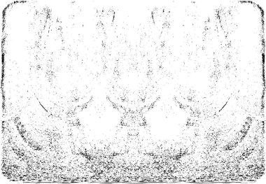 Grunge dikey olarak simetrik siyah beyaz doku. Tek renkli yıpranmış kaplama deseni. 