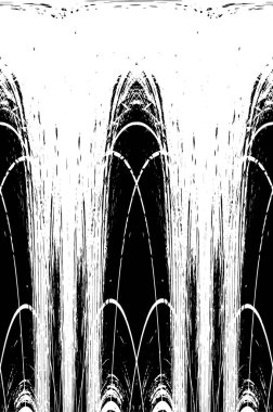 Grunge dikey olarak simetrik siyah beyaz doku. Tek renkli yıpranmış kaplama deseni. 