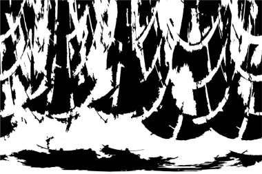 Beton siyah beyaz çatlaklar