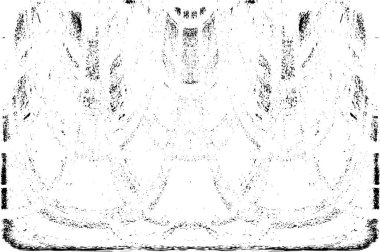 Grunge dikey olarak simetrik siyah beyaz doku. Tek renkli yıpranmış kaplama deseni. 