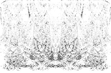 Grunge dikey olarak simetrik siyah beyaz doku. Tek renkli yıpranmış kaplama deseni. 