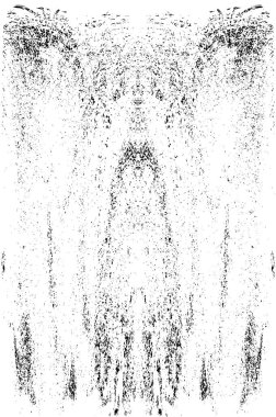 Grunge dikey olarak simetrik siyah beyaz doku. Tek renkli yıpranmış kaplama deseni. 