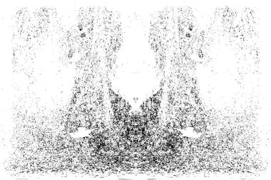 Grunge dikey olarak simetrik siyah beyaz doku. Tek renkli yıpranmış kaplama deseni. 