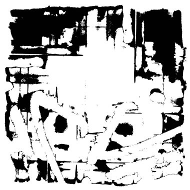 Siyah beyaz dokusunda sıkıntılı bir arka plan. soyut vektör illüstrasyonu.