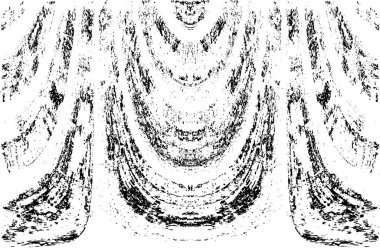 Grunge dikey olarak simetrik siyah beyaz doku. Tek renkli yıpranmış kaplama deseni. 