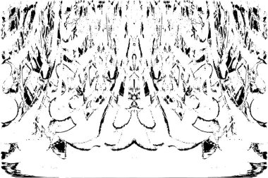 Grunge dikey olarak simetrik siyah beyaz doku. Tek renkli yıpranmış kaplama deseni. 