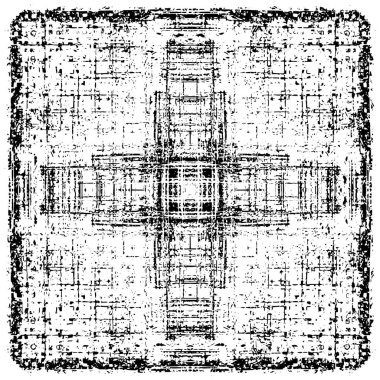 Soyut grunge monokrom arka planı. Vektör illüstrasyonu