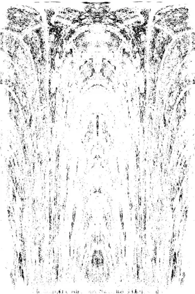 Grunge dikey olarak simetrik siyah beyaz doku. Tek renkli yıpranmış kaplama deseni. 