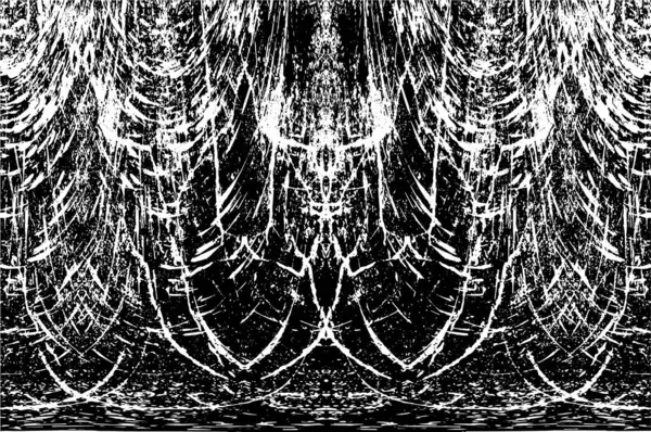 Grunge dikey olarak simetrik siyah beyaz doku. Tek renkli yıpranmış kaplama deseni. 