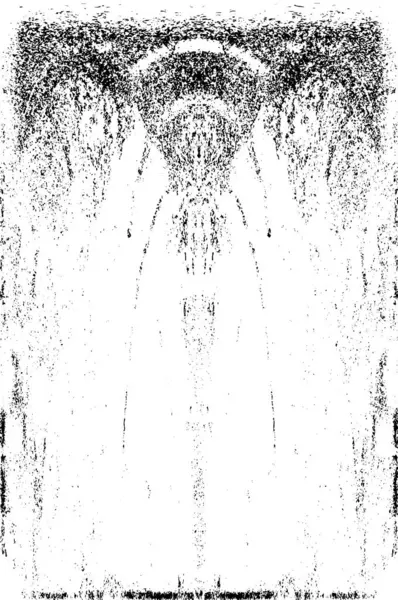 Grunge dikey olarak simetrik siyah beyaz doku. Tek renkli yıpranmış kaplama deseni. 