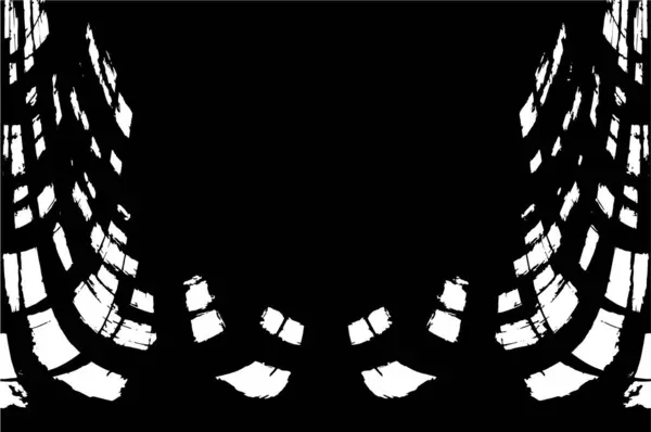 Black White Grunge Texture Illustration Background — Stock Vector