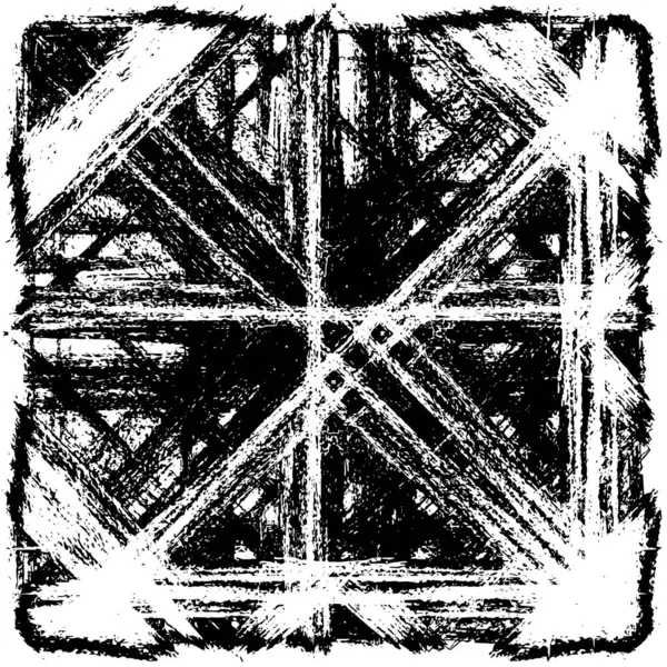 Тертая Текстура Черно Белая Грубая Текстура Дизайн Несчастья — стоковый вектор