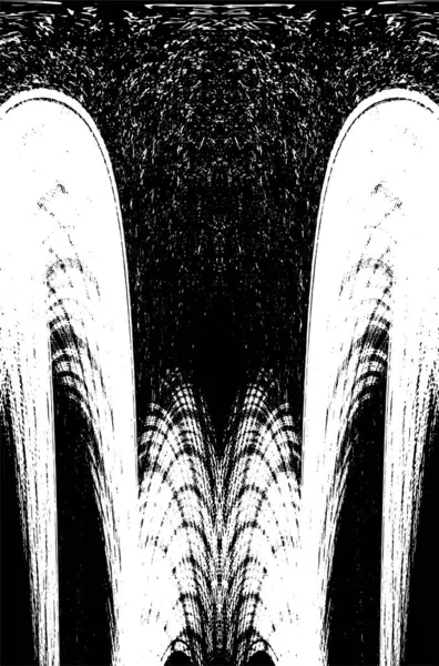 Grunge dikey olarak simetrik siyah beyaz doku. Tek renkli yıpranmış kaplama deseni. 