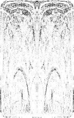 Grunge dikey olarak simetrik siyah beyaz doku. Tek renkli yıpranmış kaplama deseni. 