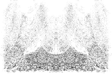 Grunge dikey olarak simetrik siyah beyaz doku. Tek renkli yıpranmış kaplama deseni. 