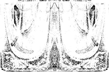 Grunge dikey olarak simetrik siyah beyaz doku. Tek renkli yıpranmış kaplama deseni. 