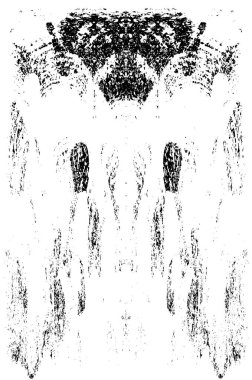 Grunge dikey olarak simetrik siyah beyaz doku. Tek renkli yıpranmış kaplama deseni. 