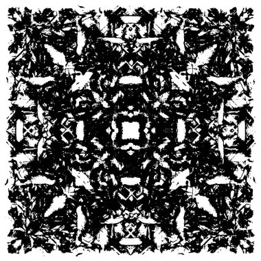 siyah ve beyaz soyut grunge arkaplan monokrom çizimi