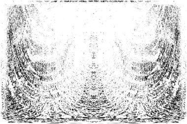 Grunge dikey olarak simetrik siyah beyaz doku. Tek renkli yıpranmış kaplama deseni. 