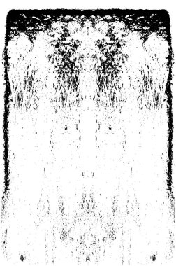 Grunge dikey olarak simetrik siyah beyaz doku. Tek renkli yıpranmış kaplama deseni. 