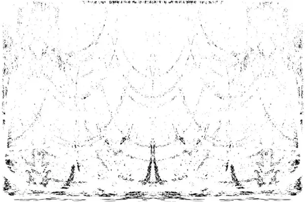 Grunge dikey olarak simetrik siyah beyaz doku. Tek renkli yıpranmış kaplama deseni. 