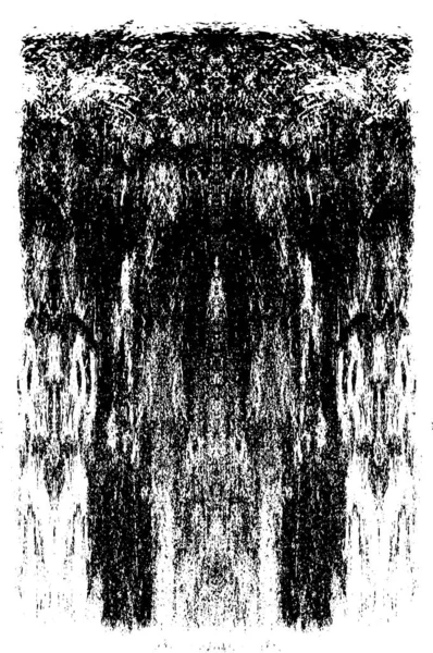 Grunge dikey olarak simetrik siyah beyaz doku. Tek renkli yıpranmış kaplama deseni. 