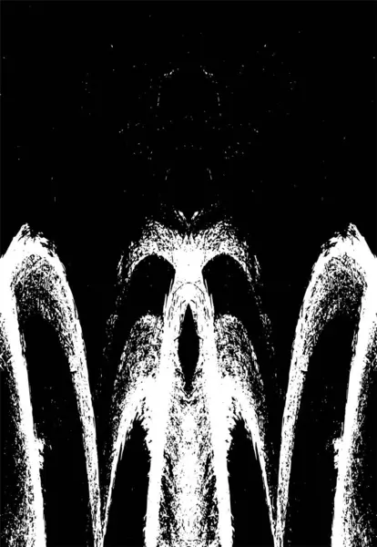 Grunge dikey olarak simetrik siyah beyaz doku. Tek renkli yıpranmış kaplama deseni. 