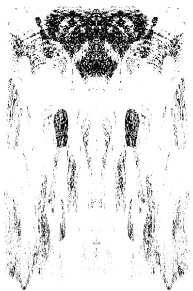 Grunge dikey olarak simetrik siyah beyaz doku. Tek renkli yıpranmış kaplama deseni. 