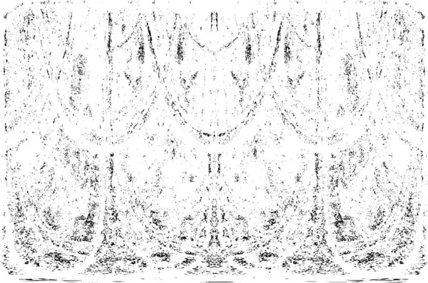 Grunge dikey olarak simetrik siyah beyaz doku. Tek renkli yıpranmış kaplama deseni. 