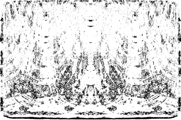 Grunge dikey olarak simetrik siyah beyaz doku. Tek renkli yıpranmış kaplama deseni. 