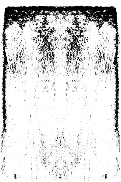 Grunge dikey olarak simetrik siyah beyaz doku. Tek renkli yıpranmış kaplama deseni. 