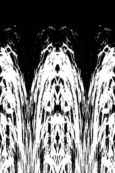 Grunge dikey olarak simetrik siyah beyaz doku. Tek renkli yıpranmış kaplama deseni. 