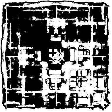 Grunge dokusu. Siyah ve beyaz kabataslak doku. imdat tasarımı