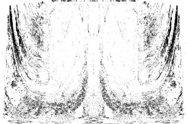 Grunge dikey olarak simetrik siyah beyaz doku. Tek renkli yıpranmış kaplama deseni. 