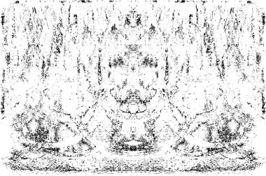 Grunge dikey olarak simetrik siyah beyaz doku. Tek renkli yıpranmış kaplama deseni. 