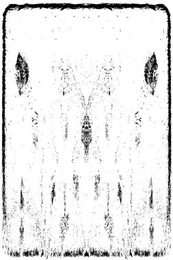 Grunge dikey olarak simetrik siyah beyaz doku. Tek renkli yıpranmış kaplama deseni. 