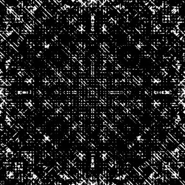 Çizik ve çatlaklarla dolu siyah beyaz bir arka plan. vektör dokusu. 