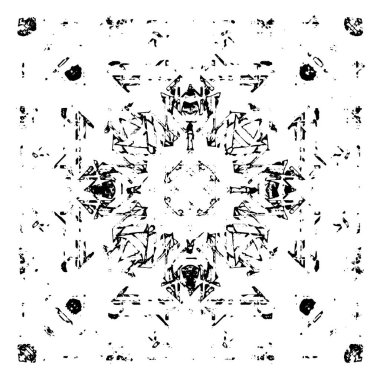 Çizik ve çatlaklarla dolu siyah beyaz bir arka plan. vektör dokusu. 