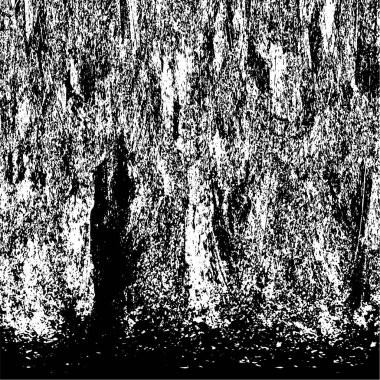 Çizik ve çatlaklarla dolu siyah beyaz bir arka plan. vektör dokusu. 