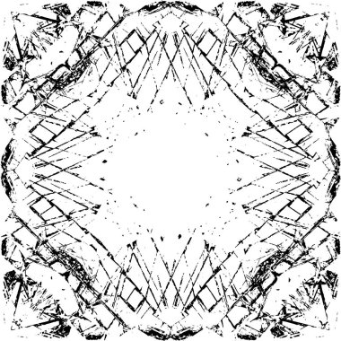 Çizik ve çatlaklarla dolu siyah beyaz bir arka plan. vektör dokusu. 