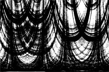 Çizik ve çatlaklarla dolu siyah beyaz bir arka plan. vektör dokusu. 