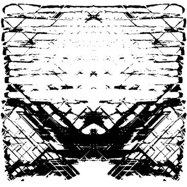 Çizik ve çatlaklarla dolu siyah beyaz bir arka plan. vektör dokusu. 