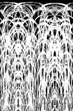 Çizik ve çatlaklarla dolu siyah beyaz bir arka plan. vektör dokusu. 