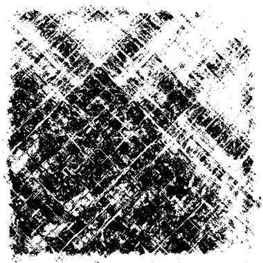 Çizik ve çatlaklarla dolu siyah beyaz bir arka plan. vektör dokusu. 